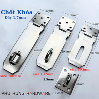 Móc khóa gài, móc khóa cửa, chốt khóa SUSS 304