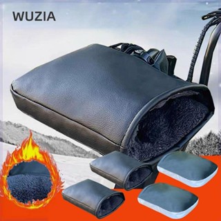  WUZIA Găng tay ấm áp xe điện  Găng tay lái xe máy dày bằng da PU Tay cầm ấm hơn Tay cầm bảo vệ Tay cầm thanh Bao da phản chiếu ban đêm Vỏ bọc tay cầm mùa hè 