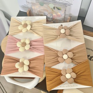 1 Chiếc Hoa Lớn Nylon Bé Gái Băng Đô Quấn Tóc Co Giãn Mềm Mại Cho Trẻ Em Turban Mũ Cho Bé Sơ Sinh Trẻ Em Phụ Kiện Tóc