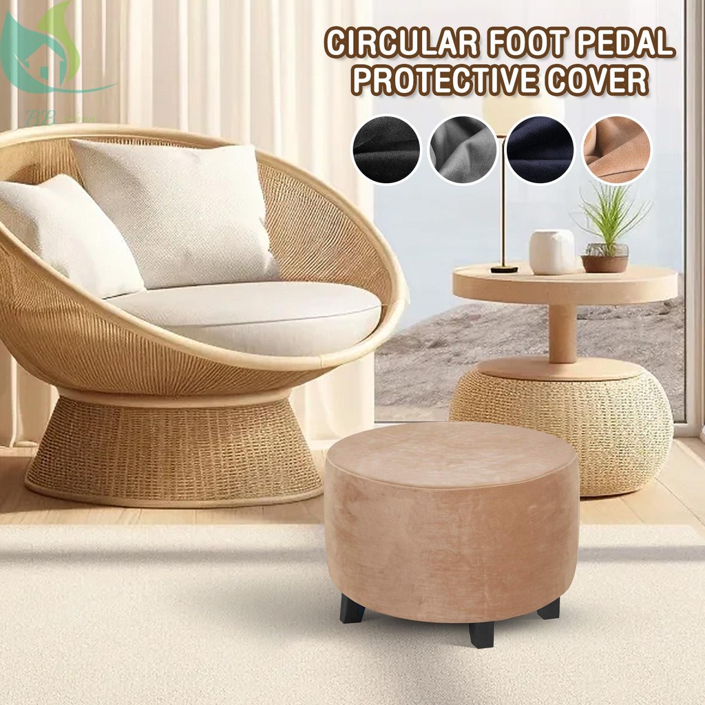 Tròn Ottoman Bao Co Giãn Ottoman Bao Mềm Sang Trọng Tròn Chân Có Thể Giặt Được Ottoman Slipcover Trò