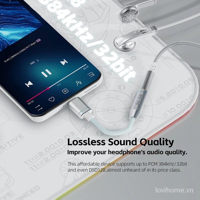 Ja11 Bộ khuếch đại tai giải mã di động Bộ chuyển đổi không mất dữ liệu thông dụng cho điện thoại App