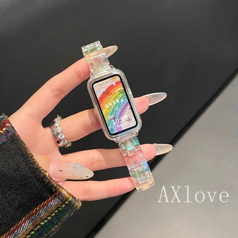 Dây đeo nhựa mới cho Huawei Band 9 7 8 6 Pro Correa Dây đeo cổ tay Accessorie cho Huawei Honor Band 