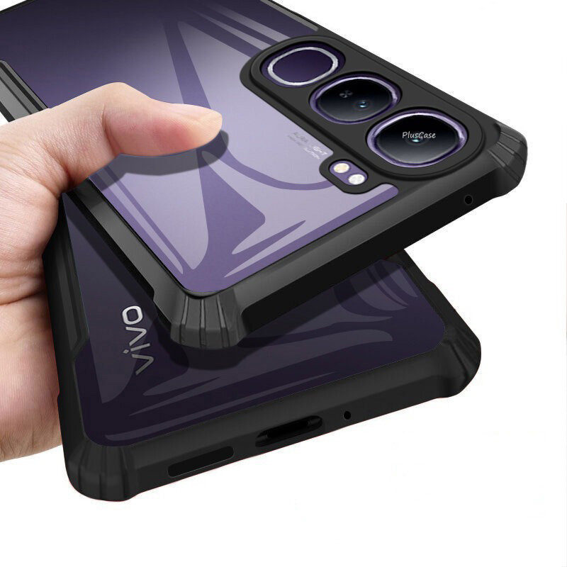 Dành Cho Vivo V40 Lite Acrylic Trong Suốt Túi Khí Ốp Lưng Điện Thoại Silicon Lai Ốp Lưng Chống Sốc