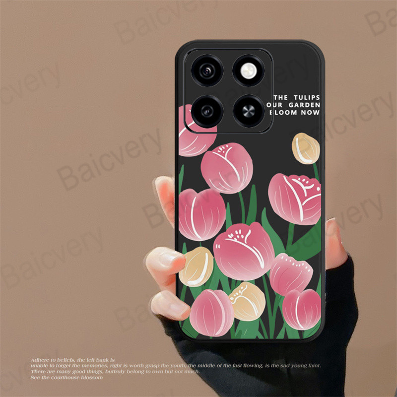 Ốp Điện Thoại Cho ZTE Blade A35 A55 TPU Silicon Thời Trang Bé Gái Vỏ Hoa Ốp Lưng
