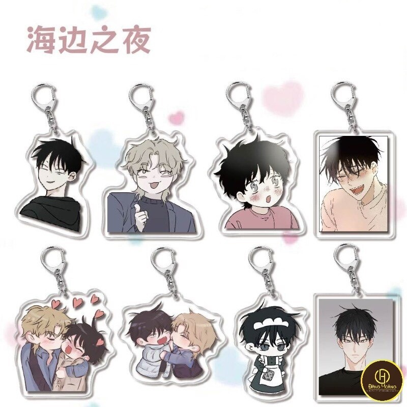 Móc khoá Đêm bên bờ biển Low Tide in Twilight Anime Yeo TaeJu Kim EuiHyun in 2 mặt -ĐH