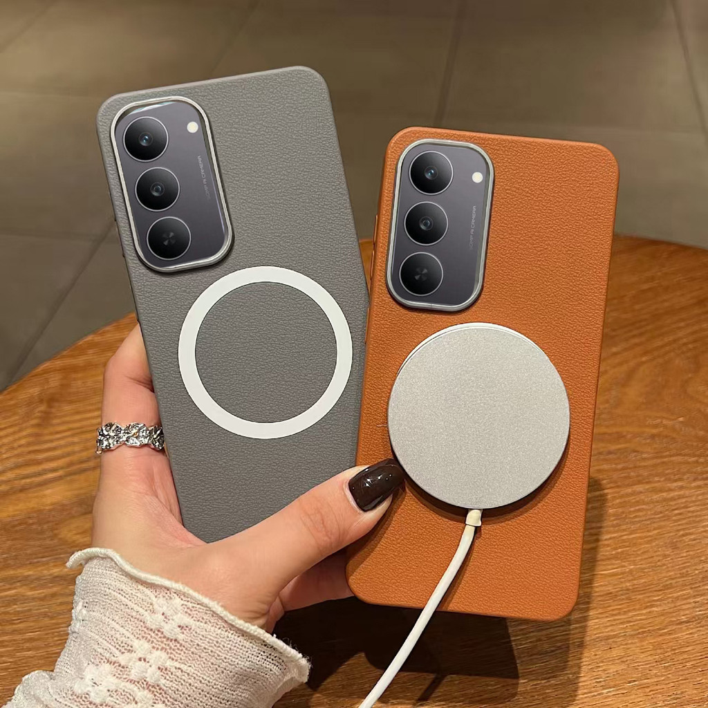 Dành Cho TECNO Spark 40 Pro Plus 4G / Spark 40 Pro 4G Vỏ Điện Thoại Da Có Nhãn Dán Sạc Không Dây Từ 