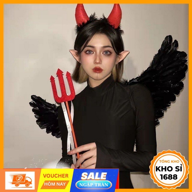 Cánh thiên thần hóa trang ác quỷ, hóa trang Halloween, cosplay thiên thần ác quỷ Noel, phụ kiện lễ hội hóa trang E1438