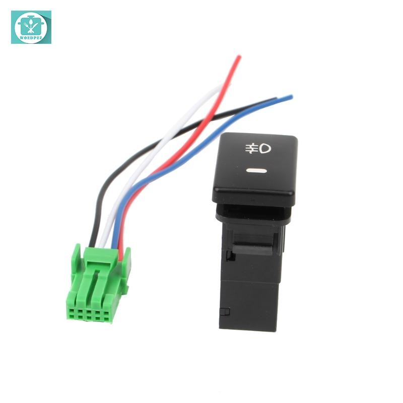 DC12V Rear Fog light Push Switch 4 Wire Button For
