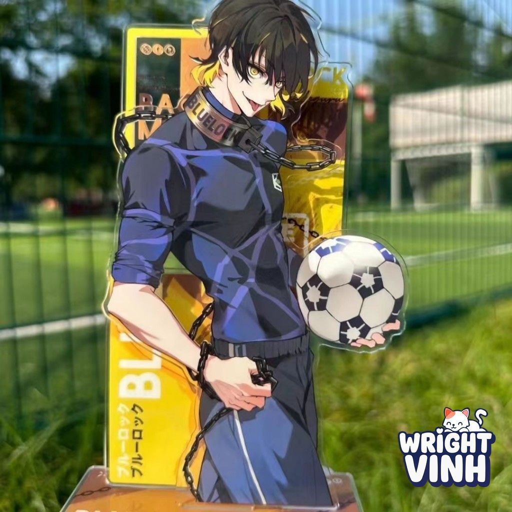 Mô hình Standee BLUE LOCK Isagi  Kaiser anime chibi tượng acrylic mica trang trí nhiều mảnh WrightVi