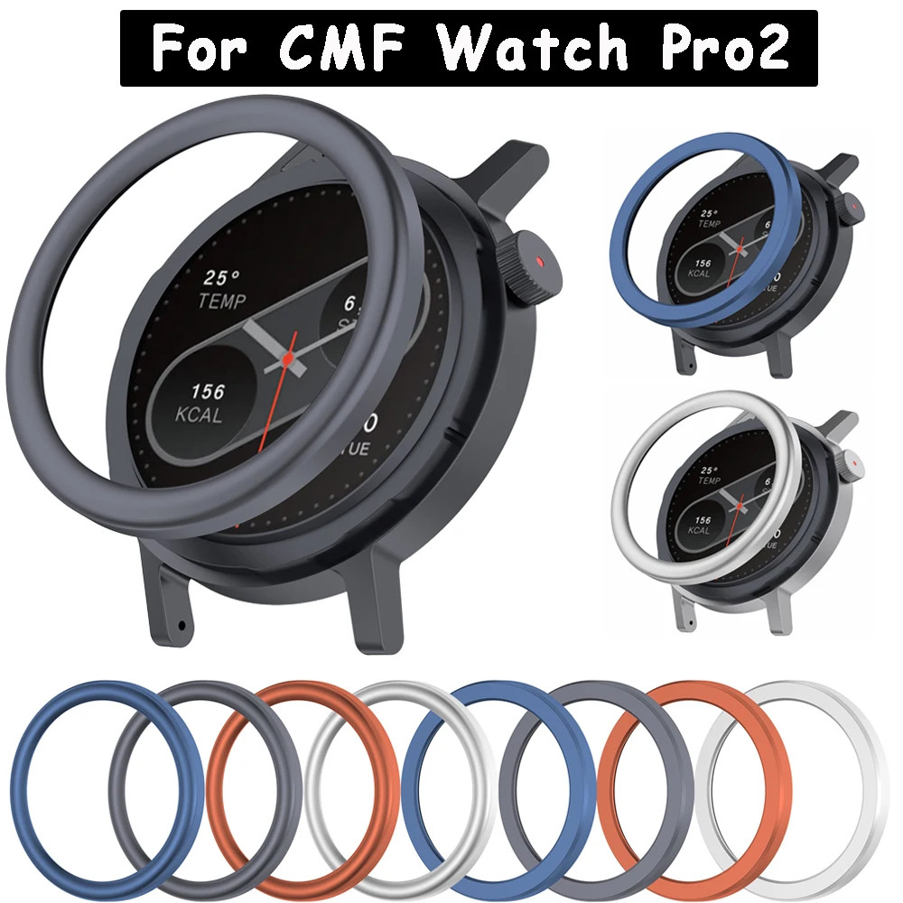 Vòng bezel + Kính cường lực cho CMF Watch Pro2 Vỏ bọc kim loại Vỏ bảo vệ cho CMF Watch Pro 2 Phụ kiệ