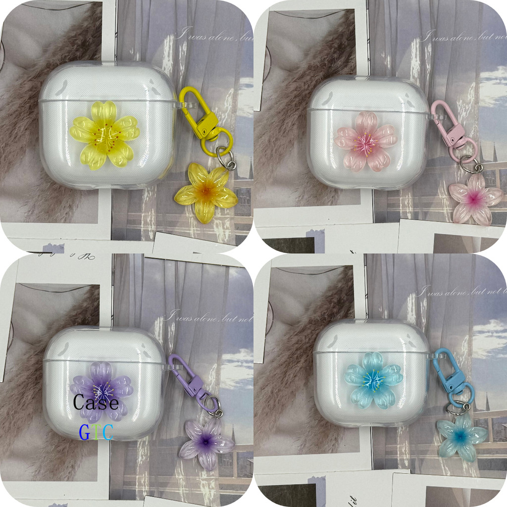 GTC Cho Baseus BP1 Pro Tai Nghe Cá Tính Họa Tiết Hoa Đào 4 Màu Dễ Thương