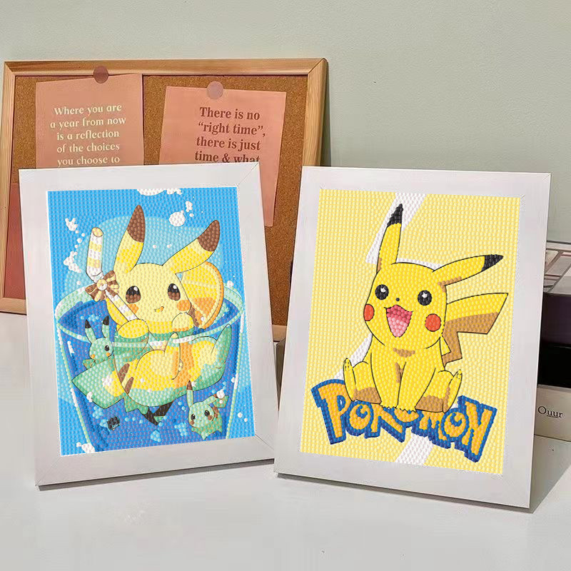 Premium Selection#Children's Diamond Painting Full Diamond Pikachu Kindergarten Handicraft diy Mater
