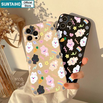 Ốp Điện Thoại Suntaiho Họa Tiết Thỏ Ngọt Ngào Dễ Thương Silicon Mềm Cao Cấp Chống Sốc Cho iPhone 11 12 13 14 15 16 Pro Max IP 7 8 Plus Iphon X XS XR Xs max