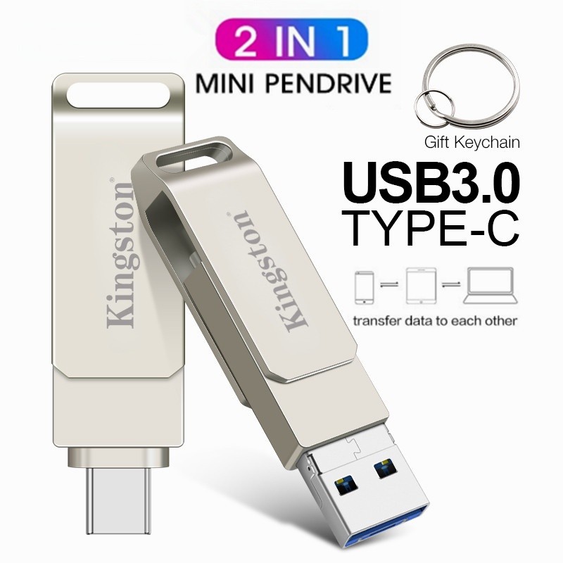 Ổ đĩa Flash Usb 2 trong 1 DataTraveler 512GB Type-C Pendrive để lưu trữ Pendrive điện thoại