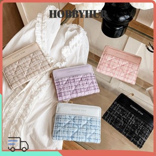 Ví ngắn đựng thẻ tiền da PU màu trơn thiết kế sang trọng phong cách Hàn Quốc thời trang mùa xuân cho nữ