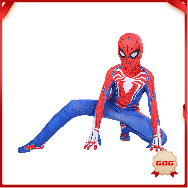 Mới Speedy Spiderman cos Quần Áo Trẻ Em Thám Hiểm Body Speedy Warsuit Halloween Performance Suit