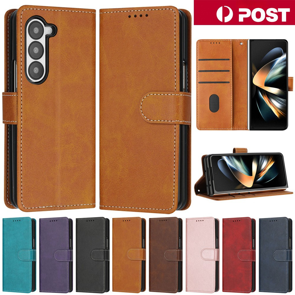 Dành Cho Samsung Galaxy Z Fold 7 6 5 4 3 Bao Da Từ Tính Bao Da Đứng Flip Cover