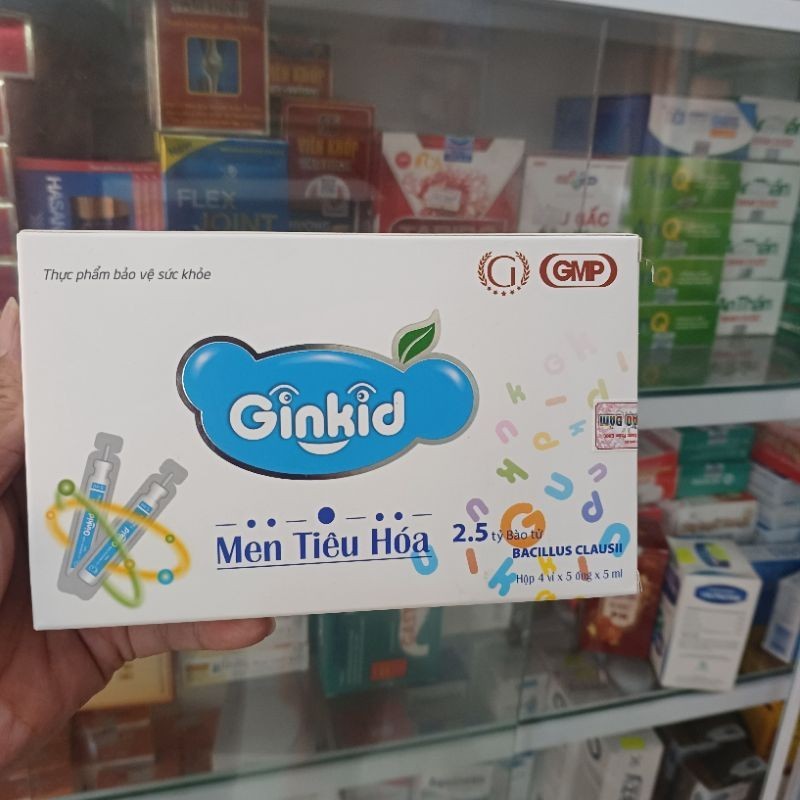 Men Tiêu Hoá Ginkid GINIC bổ sung vi khuẩn có ích ở đường ruột (4 vỉ x 5 ống x 5ml)