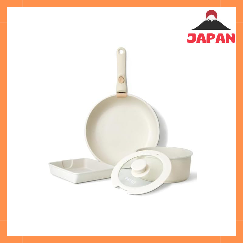 "Sign Kingdom 3-in-1 Non-Stick Frying Pan with Wooden Handle - Versatile Round Egg Cooker for Omelet