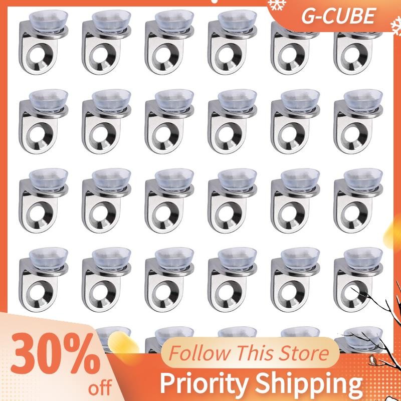 30 Miếng Kệ Kính Giá Đỡ Với Sucker Glass Shelve Hỗ Trợ Góc Phải Cố Định Chân Đế Cho Tủ Bếp Tủ