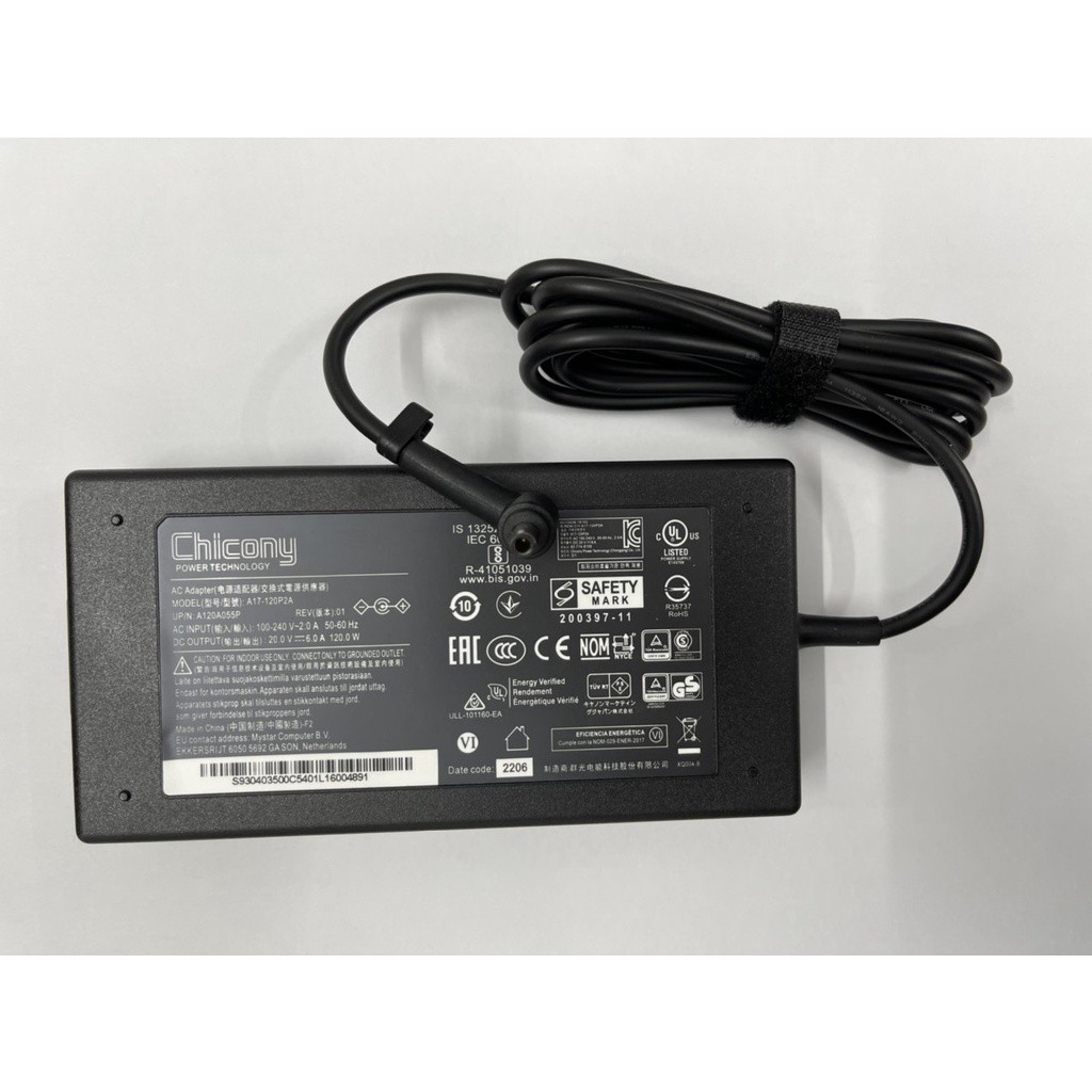Sạc dành cho (Adapter for) Laptop MSI GF63 Thin 11SC/GTX1650 Max-Q A17-120P2A Chicony 120W 4.5mm
