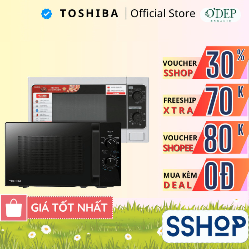 Lò vi sóng Toshiba MWP-MM20P(WH)/ MWP-MM20P(WH) - Hàng chính hãng, bảo hành 12 tháng - SSHOP SSA