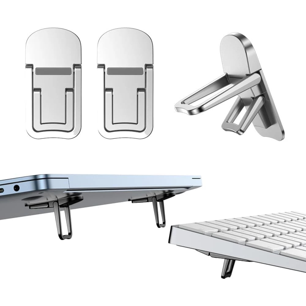 2 Chiếc Giá Đỡ Laptop Mini Di Động Có Thể Gập Lại Nvisible Laptop Riser Cho Notebook Giá Đỡ Làm Mát