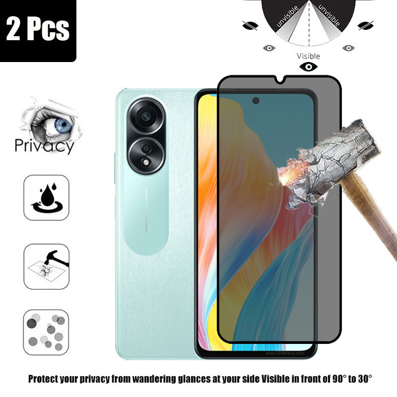 Oppo A58 4G 2 Chiếc Kính Cường Lực Chống Gián Điệp Chất Lượng Cao Kính Cường Lực Bảo Vệ Màn Hình Cho