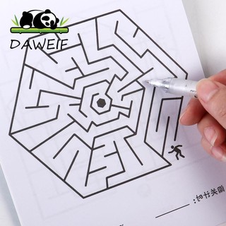 Sách đào tạo mê cung DAWEIF, Sách mê cung trí tuệ Câu đố trò chơi mê cung, Hoạt động phát triển đồ chơi giáo dục Giáo dục sớm Câu đố Đồ chơi giáo dục trẻ em Học sinh