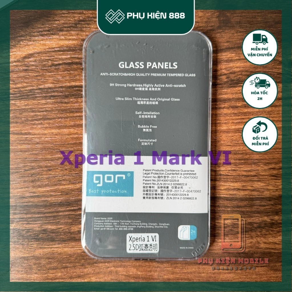Bộ 2 kính cường lực Gor cho Sony Xperia 1 Mark VI ( Mark 6)