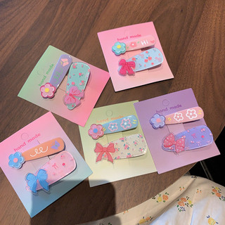 2 Cái / bộ Bé Gái Kẹp Tóc Hoa Nơ Kẹp Tóc