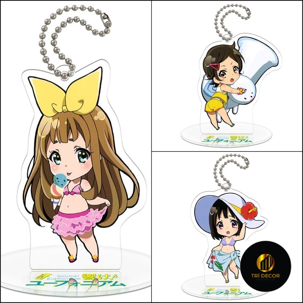 Móc Khoá, Standee, Tranh Kính Mô Hibike Euphonium Season 3 Oumae Kumiko Chibi Cute Trang Trí Bàn Học