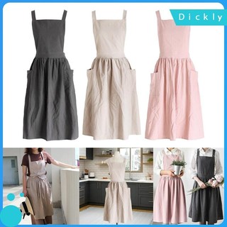 Tạp dề cotton không tay xếp ly dành cho nhà bếp khách sạn nhà hàng