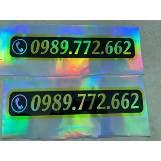 Tem sđt dán xe Ô tô, xe khách, taxi, xe tải (SL 1 cái) - đặt hàng vui long note lại sđt