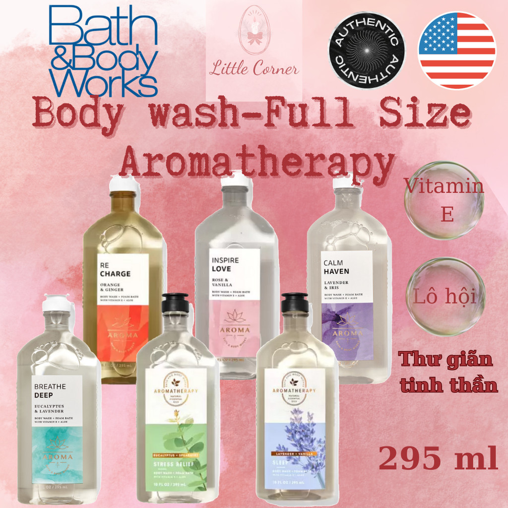 Sữa tắm Aromatherapy BATH AND BODY WORKS (BBW) 295 ml