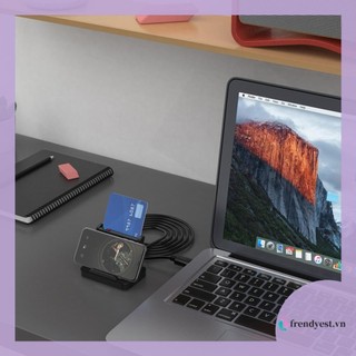 [Frendyest.vn] SCR816 USB Smart ID IC SIM CAC Card Reader cho Windows 10 8 7 Max OS Linux