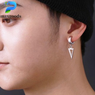 maxgoods kẹp vành tai bằng thép không gỉ hình chữ thập phong cách Hàn Quốc cho nam
