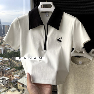 Áo polo Ngắn Tay Thêu Họa Tiết Xinh Xắn Dành Cho Nữ