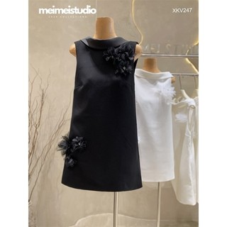 | XKV247 | Đầm suông nữ hoa tơ 3D, đầm suông hở lưng nhẹ nhàng, thời trang nữ cao cấp Hàng chất lượng