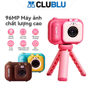 -CLUBLU- Máy Ảnh Kỹ Thuật Số Mini ADM-01 Camera Digital Trước Và Sau 720P 48MP Có Tripod Cho Bé Cute