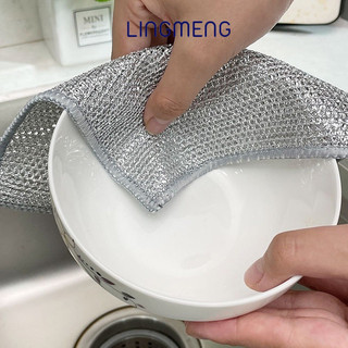 Tutuout Bóng Thép Dây Thép Rửa Chén Đĩa Ma Thuật Không Dính Có Thể Tái Sử Dụng Không Dính Loại Bỏ Rỉ Sét Mạnh rag vn