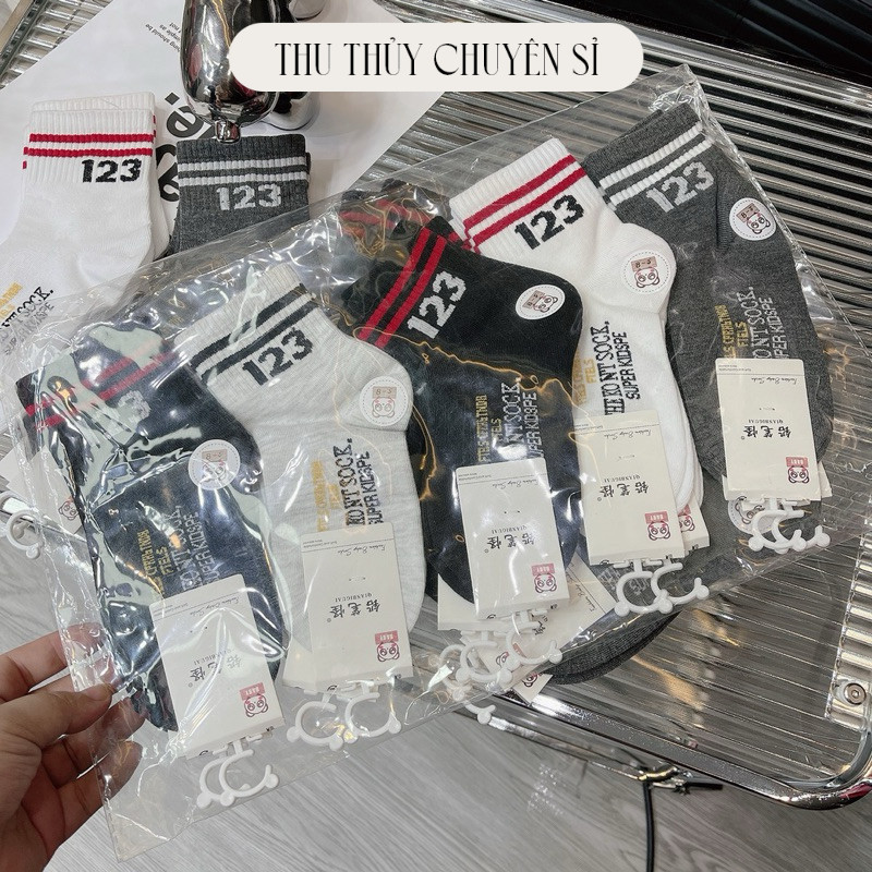 SÉT 10 ĐÔI TẤT SỐ 123 CHO BÉ