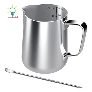 Bình tạo bọt sữa 350Ml Bình sữa bằng thép không gỉ Bình sữa tạo bọt Bình sữa cho máy pha cà phê