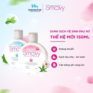 Dung dịch vệ sinh phụ nữ Smoovy thế hệ mới sạch dịu nhẹ, an toàn vùng kín dung tích 150ml