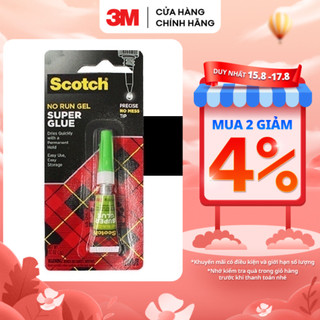 Keo dán đa năng 3M™ Scotch®, siêu dính, trong suốt, dạng loãng, mau khô, 1 tuýt, 2g, Dán được nhiều chất liệu