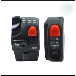 Combo bộ cùm công tắc kiểu dáng Domino hàng đẹp full chức năng cho mọi loại xe