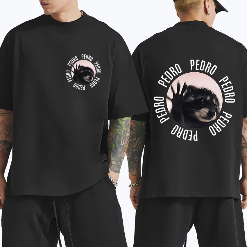 2024 Bánh quế cho bạn bè Ngộ nghĩnh Pedro Pedro Nhảy Raccoon Meme Áo Nam Nữ harajuku Áo thun tay ngắ