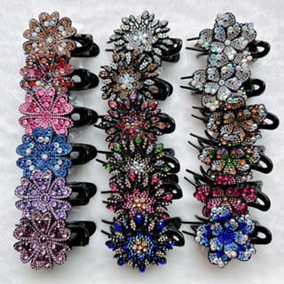 [HONEY] Kẹp tóc mỏ vịt họa tiết hoa đính đá cao cấp sang trọng cho nữ trung niên