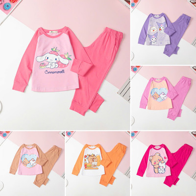 Bộ Bé Gái Cotton Thu Đông Tay Ráp Lăng - Size 3/10T