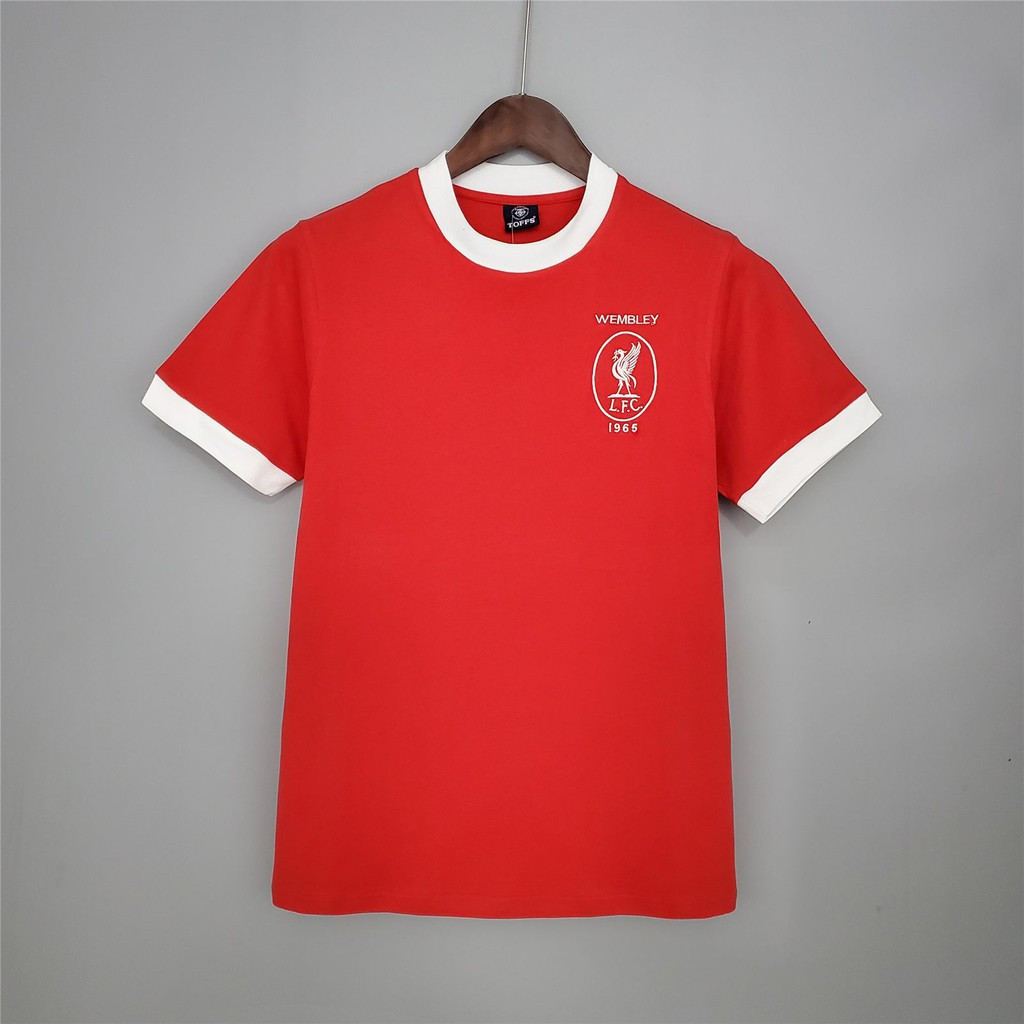 1965 Nhà LIVERPOOL FA Cup Final Retro Soccer Jersey Bóng Đá Vintage Thể Thao Jersey-XH